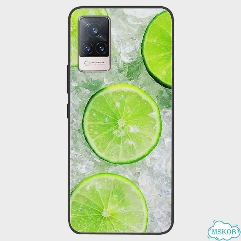 Для vivo V21 5G 4G Чехол V2050 Окрашенный силиконовый мягкий чехол из Черный, 01, For vivo V21 5G фото 4