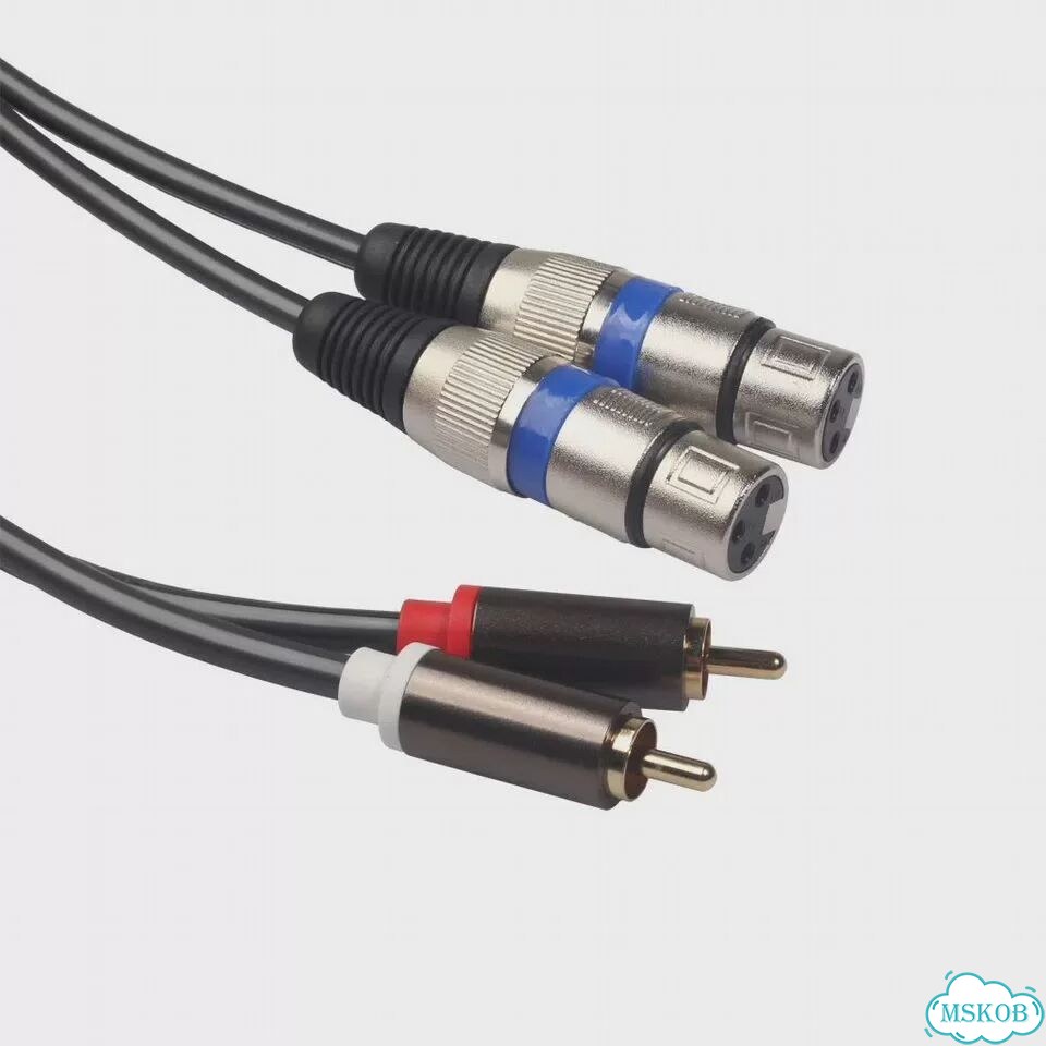 Аудиокабель RCA-XLR 1.5м/3м золотистый 3 м фото 1