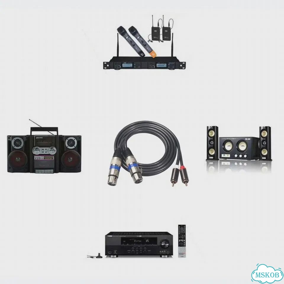 Аудиокабель RCA-XLR 1.5м/3м золотистый 3 м фото 2