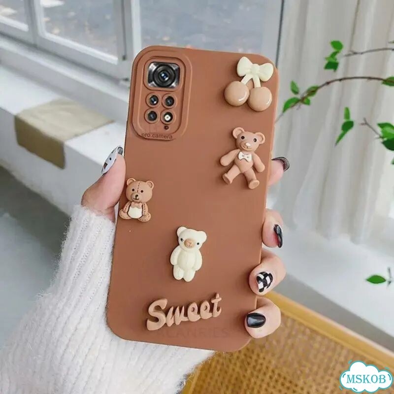 Чехол 3D для Redmi Note 11 4g, розовый фото 4