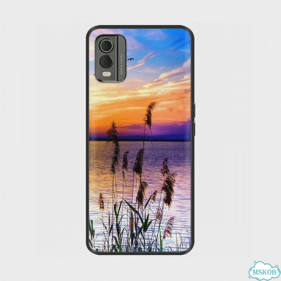 Для Nokia C32 4G чехол мягкий окрашенный черный силиконовый бампер Fundas Coque для nokia C32 NokiaC фото 6