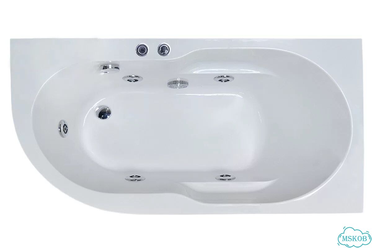 Гидромассажная ванна Royal Bath Azur Standart 160x80 правая фото 1