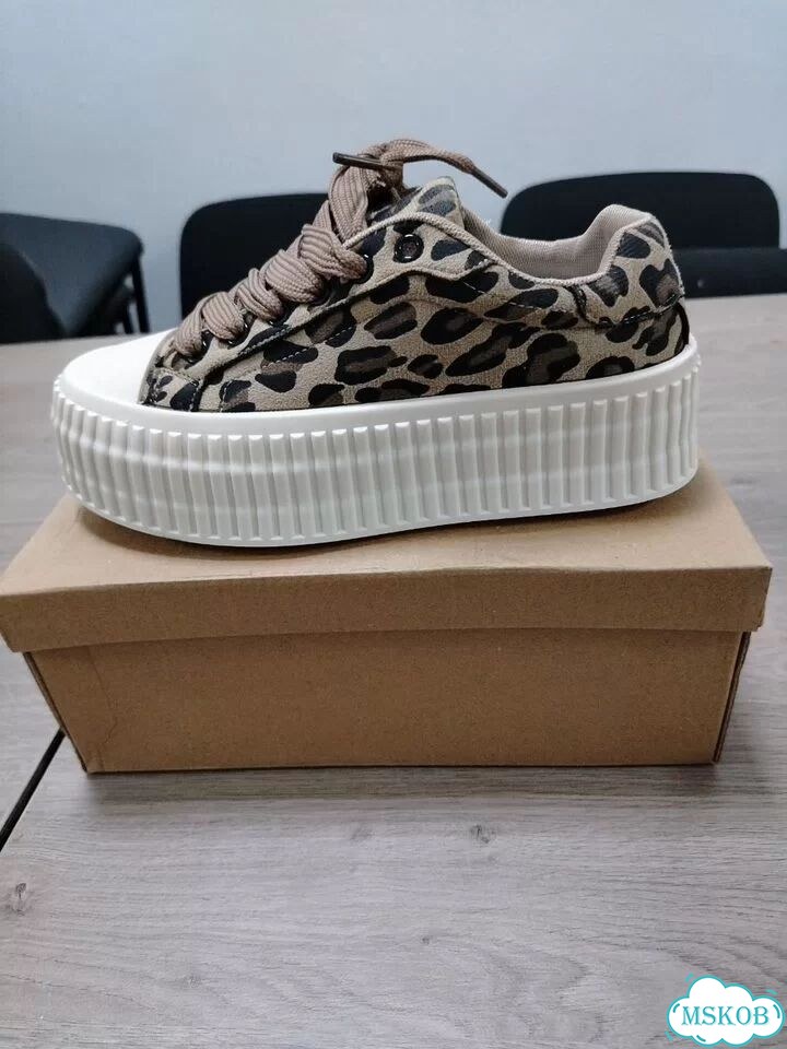 Кеды женские леопардовые, размеры 32-37 фото 6