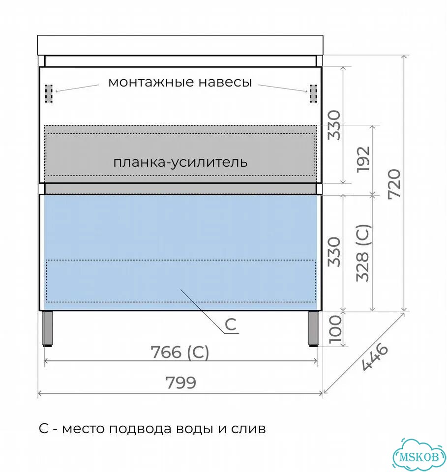 Тумба с раковиной Style Line Манхэттен 80 фото 5