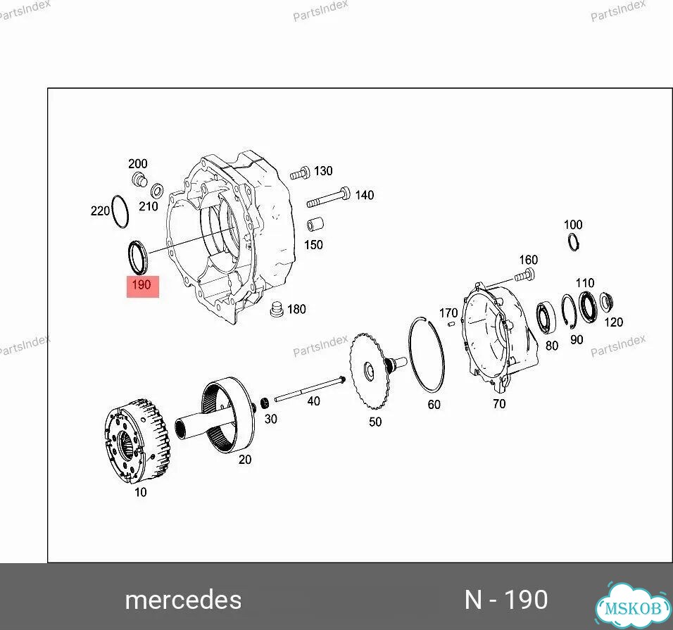 Сальник раздаточной MB 0139977246 фото 1