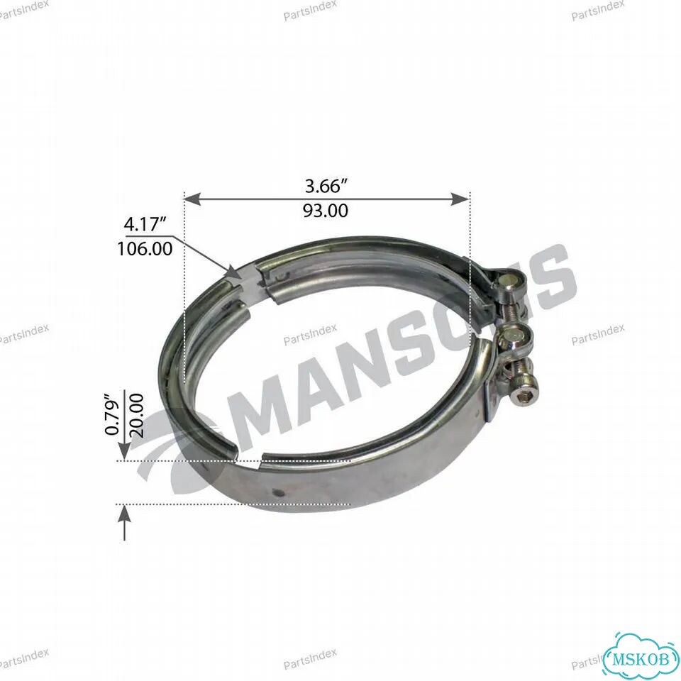 Хомут интеркулера mansons Scania P 100664 фото 1