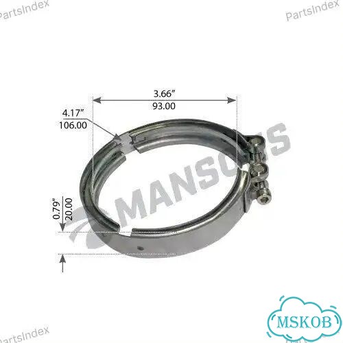 Хомут интеркулера mansons Scania P 100664 фото 3