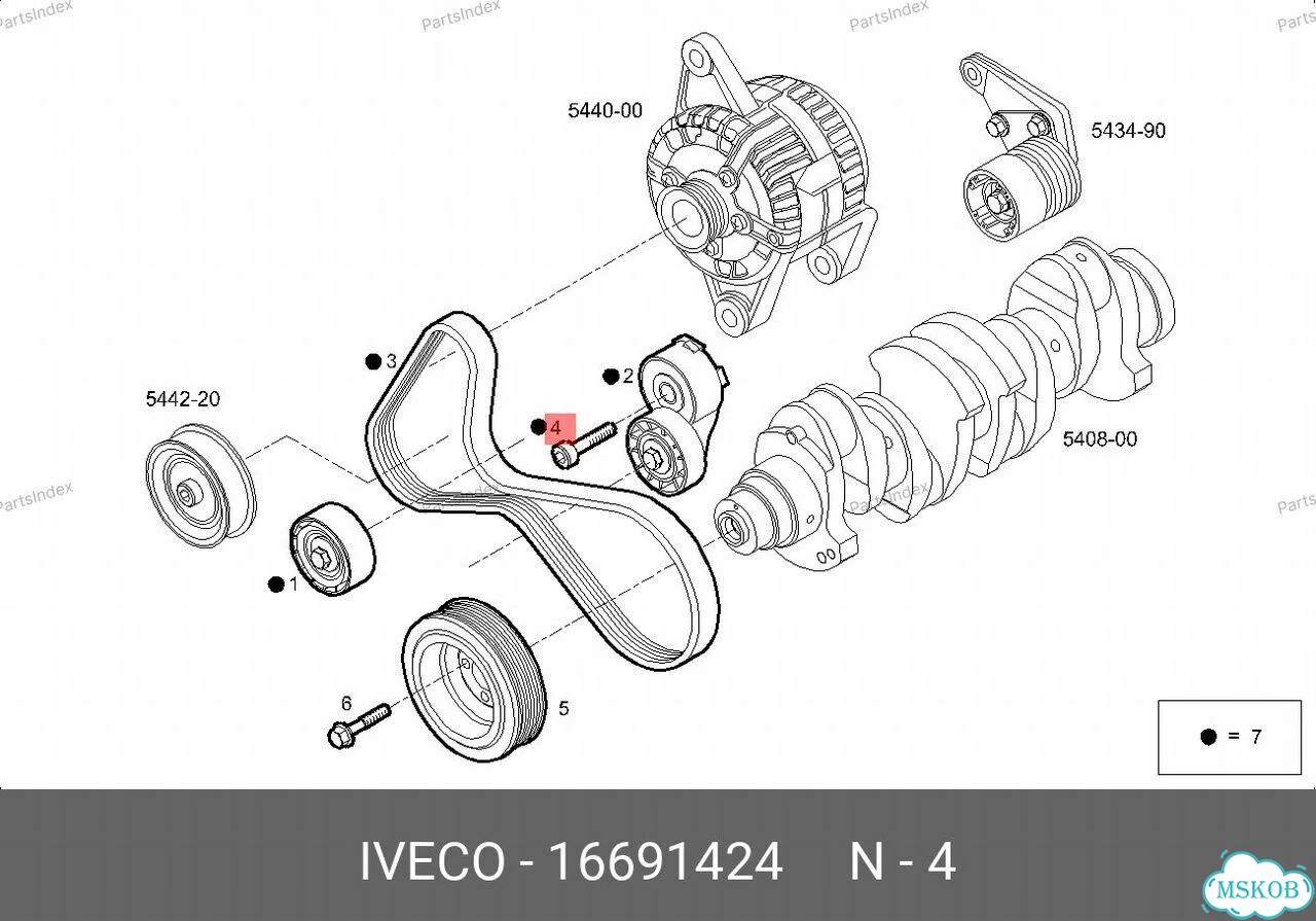 Болт осевой iveco 16691424 фото 1