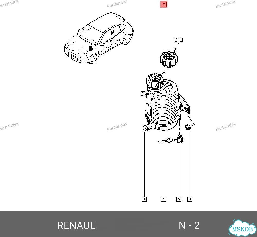 Крышка расширительного бачка renault 7700805031 фото 1