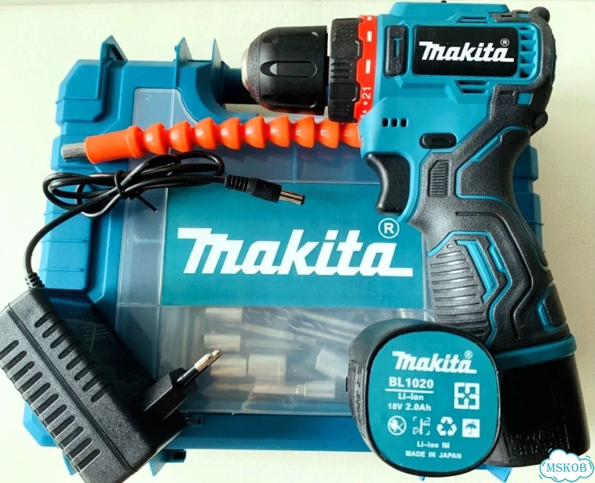 Шуруповёрт бесщеточный с набором 18 вольт Makita фото 1