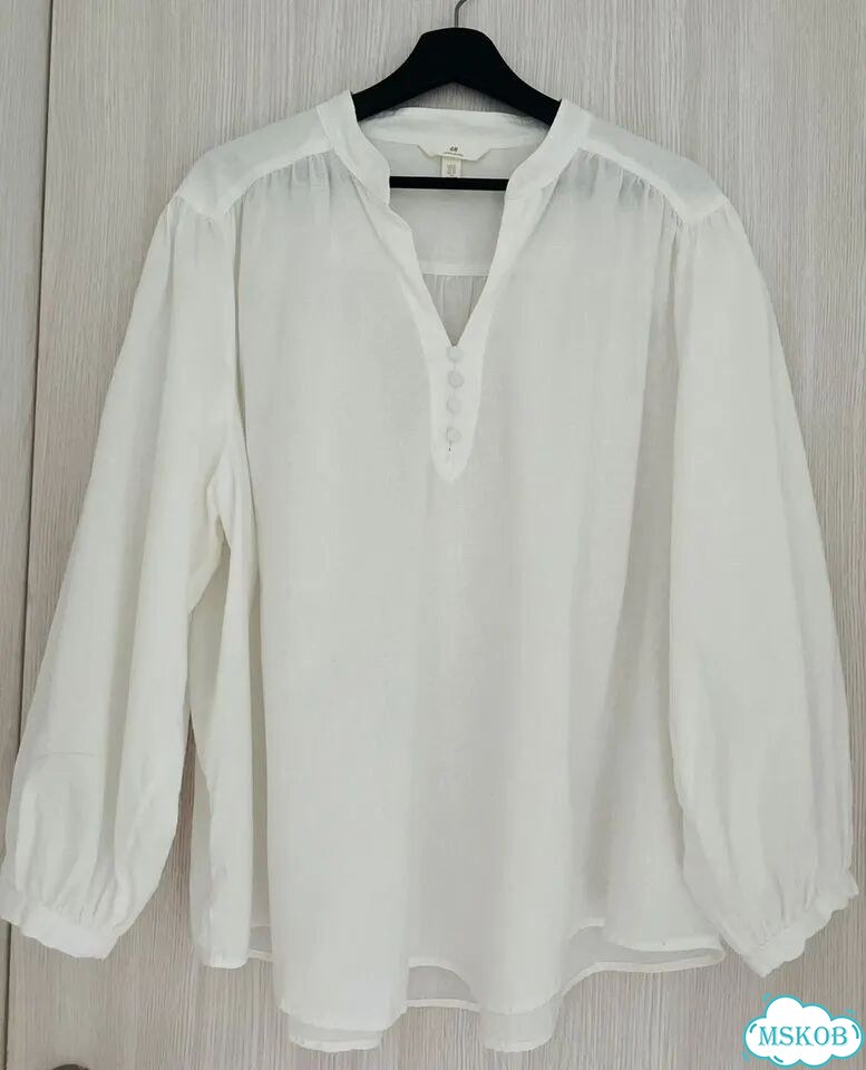 Блузка H&M хлопок,лён XL фото 1