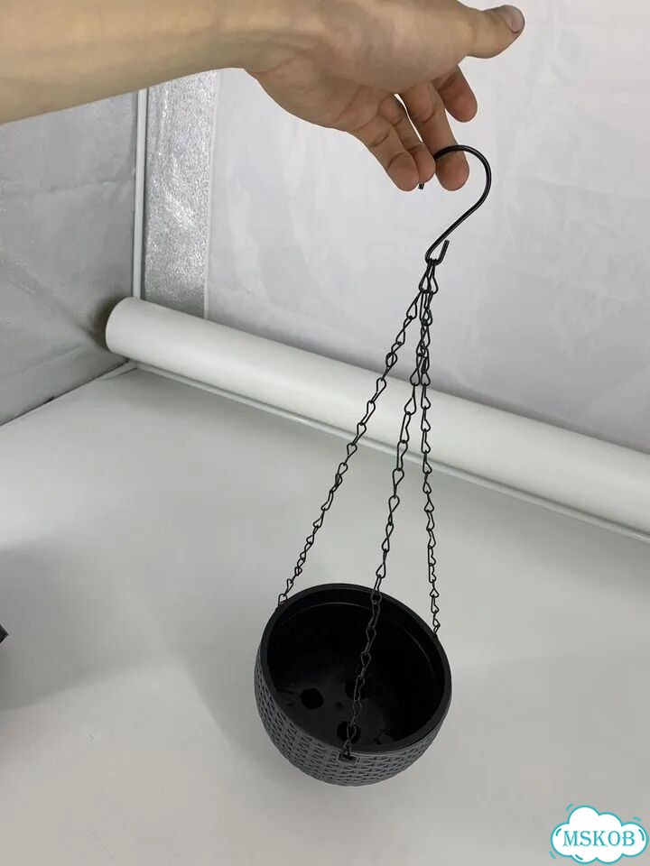 Кашпо подвесное пластиковое декоративное новое фото 4