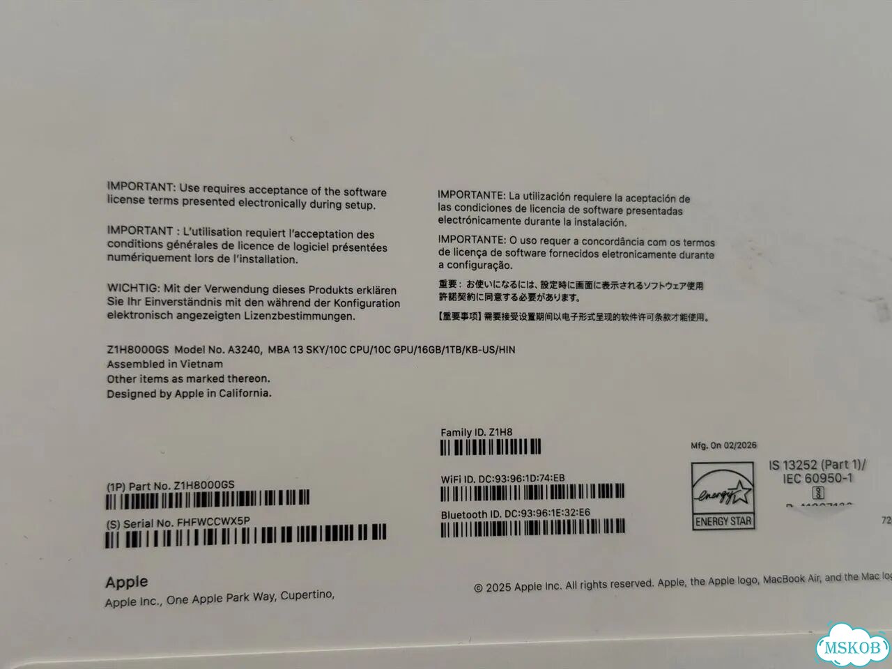 MacBook Air 13 M4 16/1tb Sky Blue фото 3