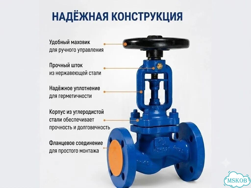 Вентиль запорный KV45 Ду40 фото 3
