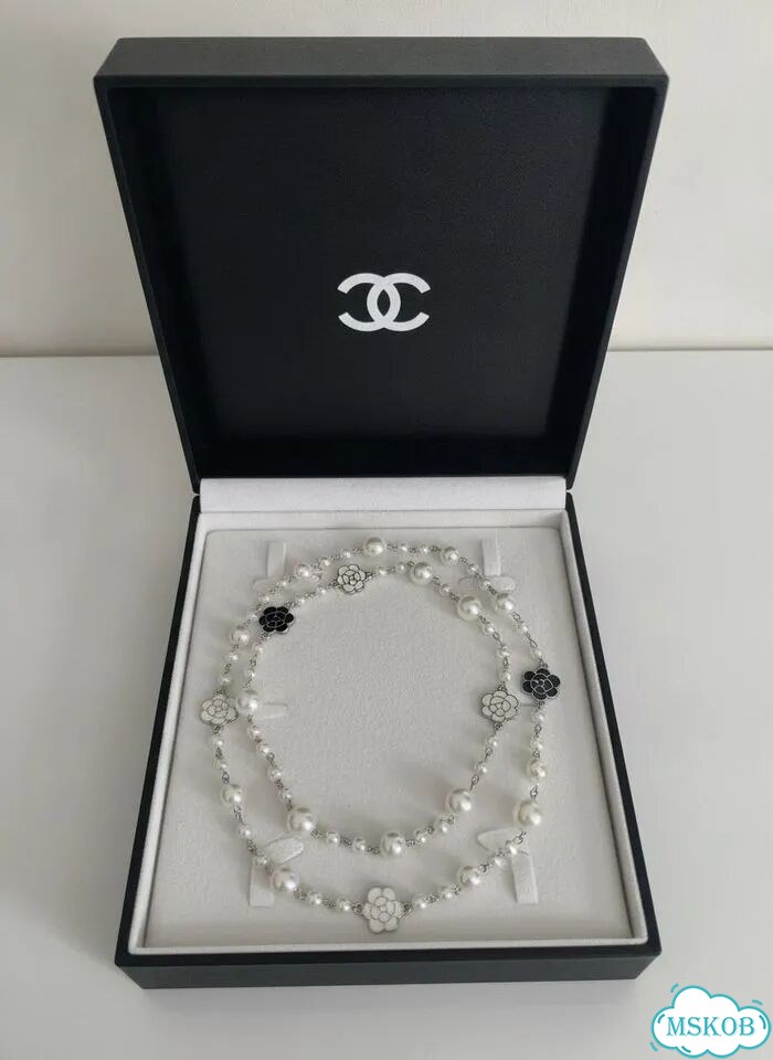 Ожерелье Chanel камелия длинное- бусы Шанель фото 5