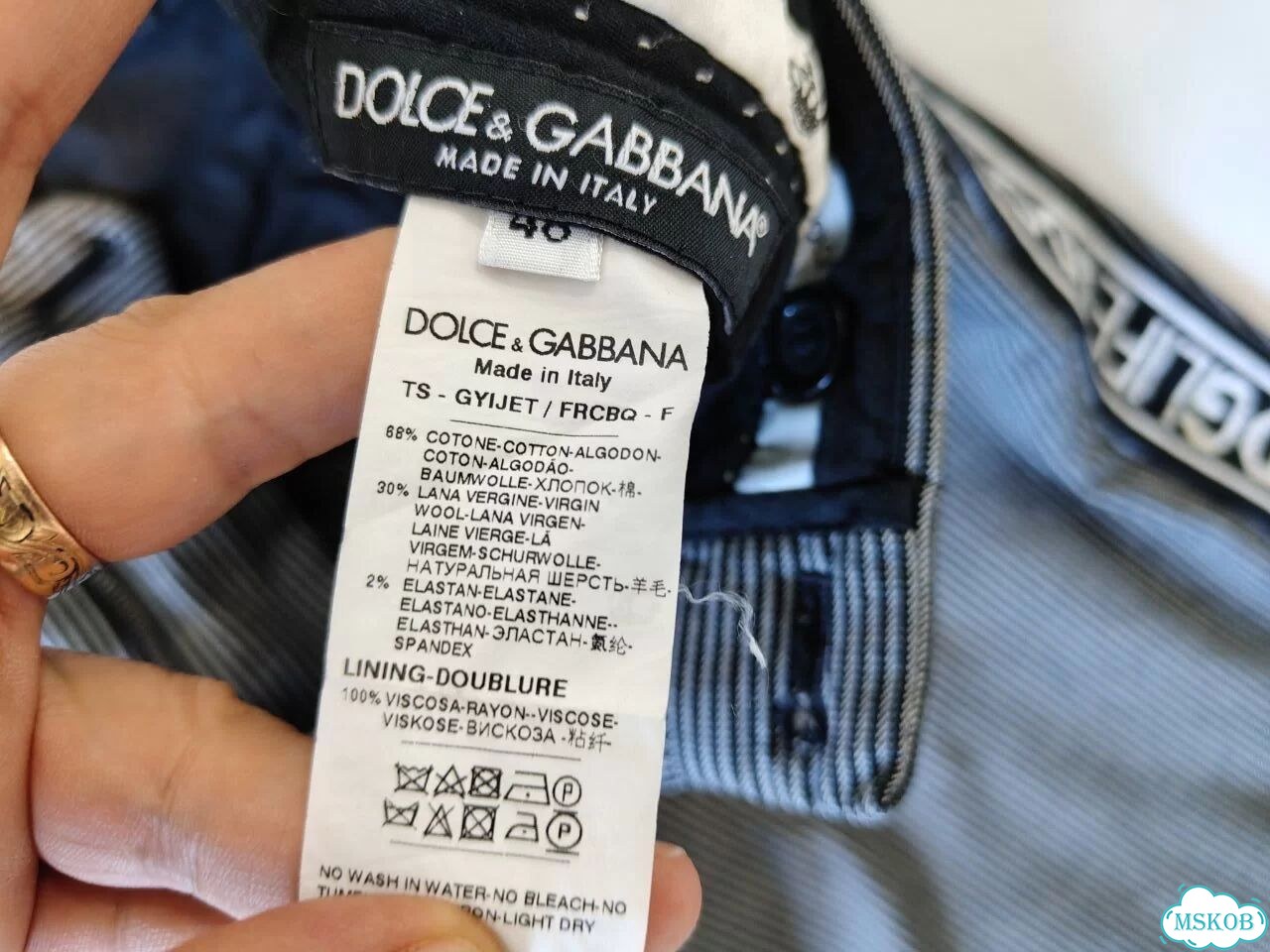 Dolce Gabbana мужские брюки 48 фото 8