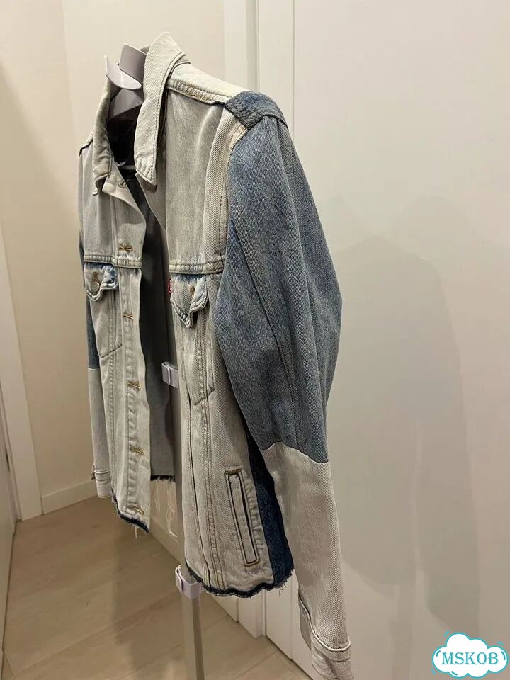 Джинсовая куртка Levi's, двухцветный деним, M фото 3