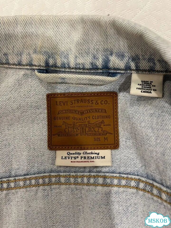 Джинсовая куртка Levi's, двухцветный деним, M фото 5