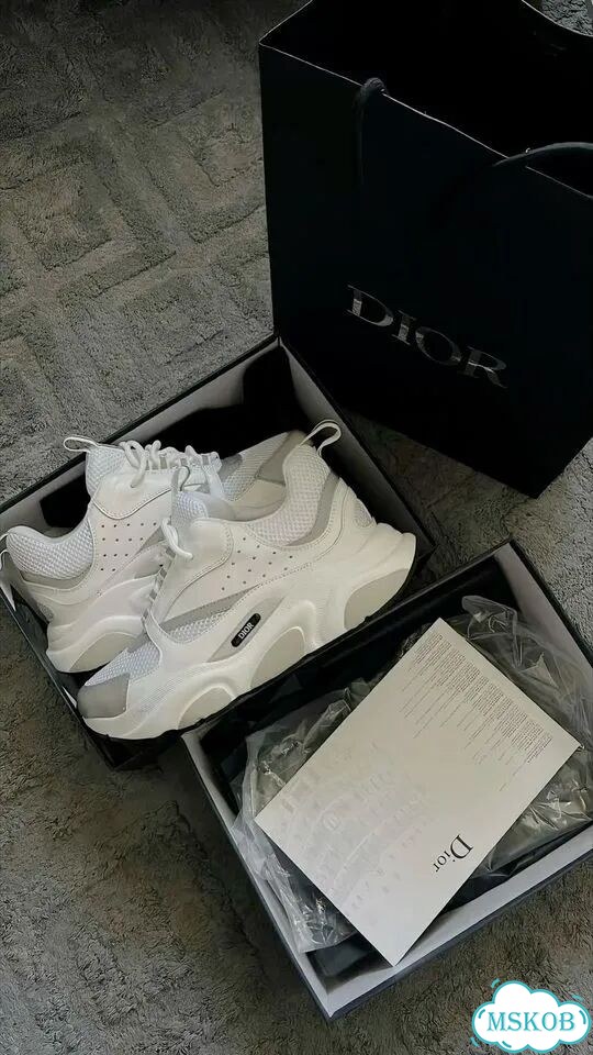 Кроссовки Dior b22 white фото 2