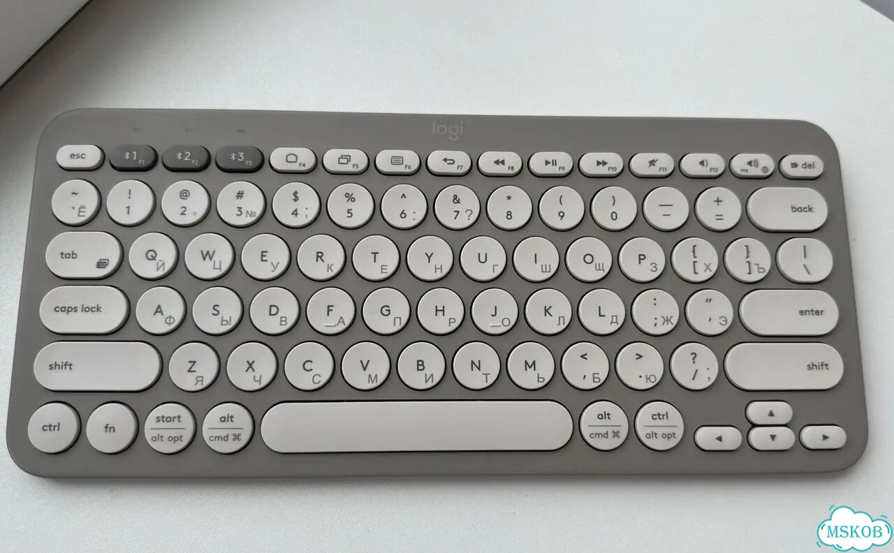 Клавиатура беспроводная logitech k380 серая фото 1