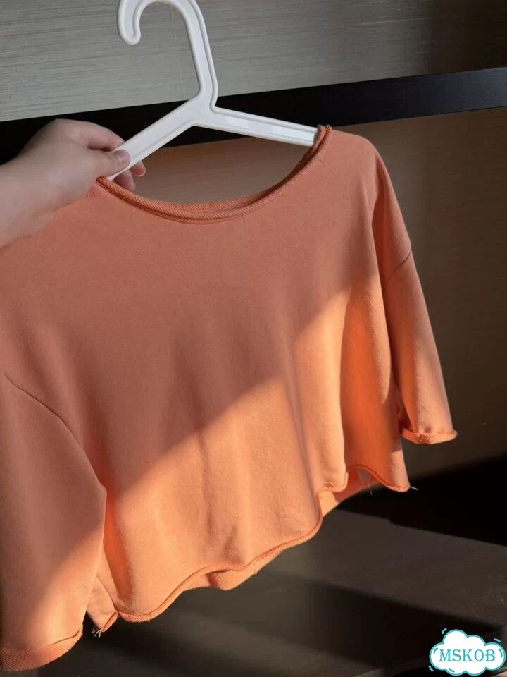 Футболка maag zara оранжевая фото 2