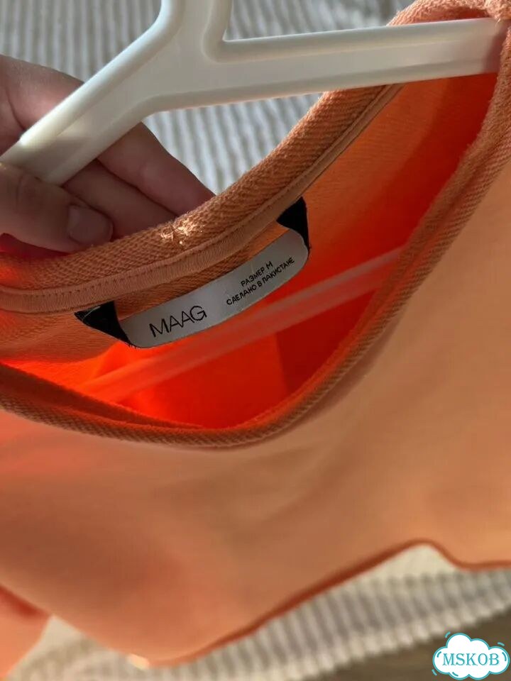 Футболка maag zara оранжевая фото 3