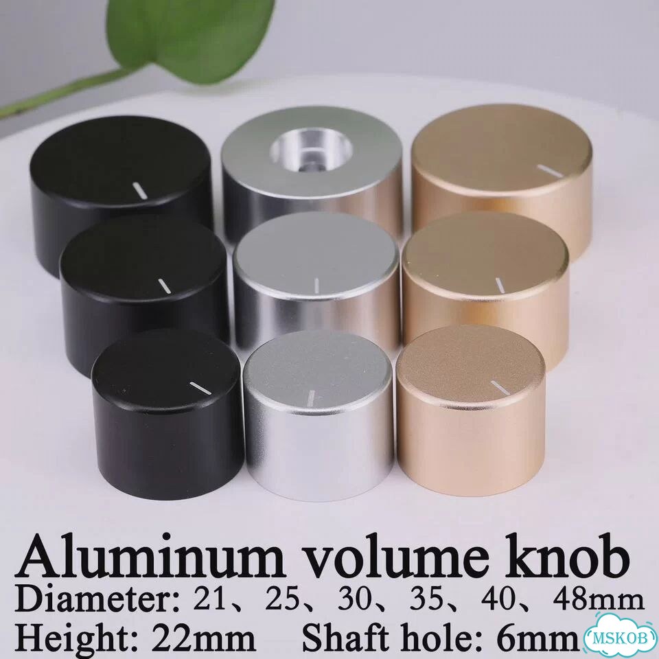 Алюминиевая ручка громкости 40x22 мм, серебряная фото 2
