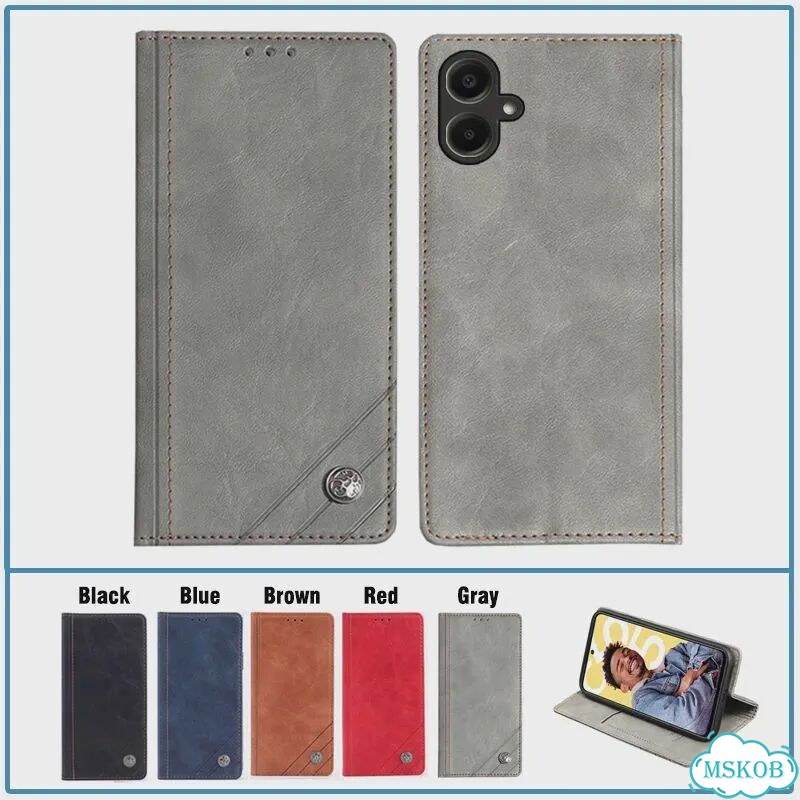 Чехол-книжка для Samsung A07 F07 M07, кожаный чехол для Samsung Galaxy For Samsung A07, Black(4) фото 5