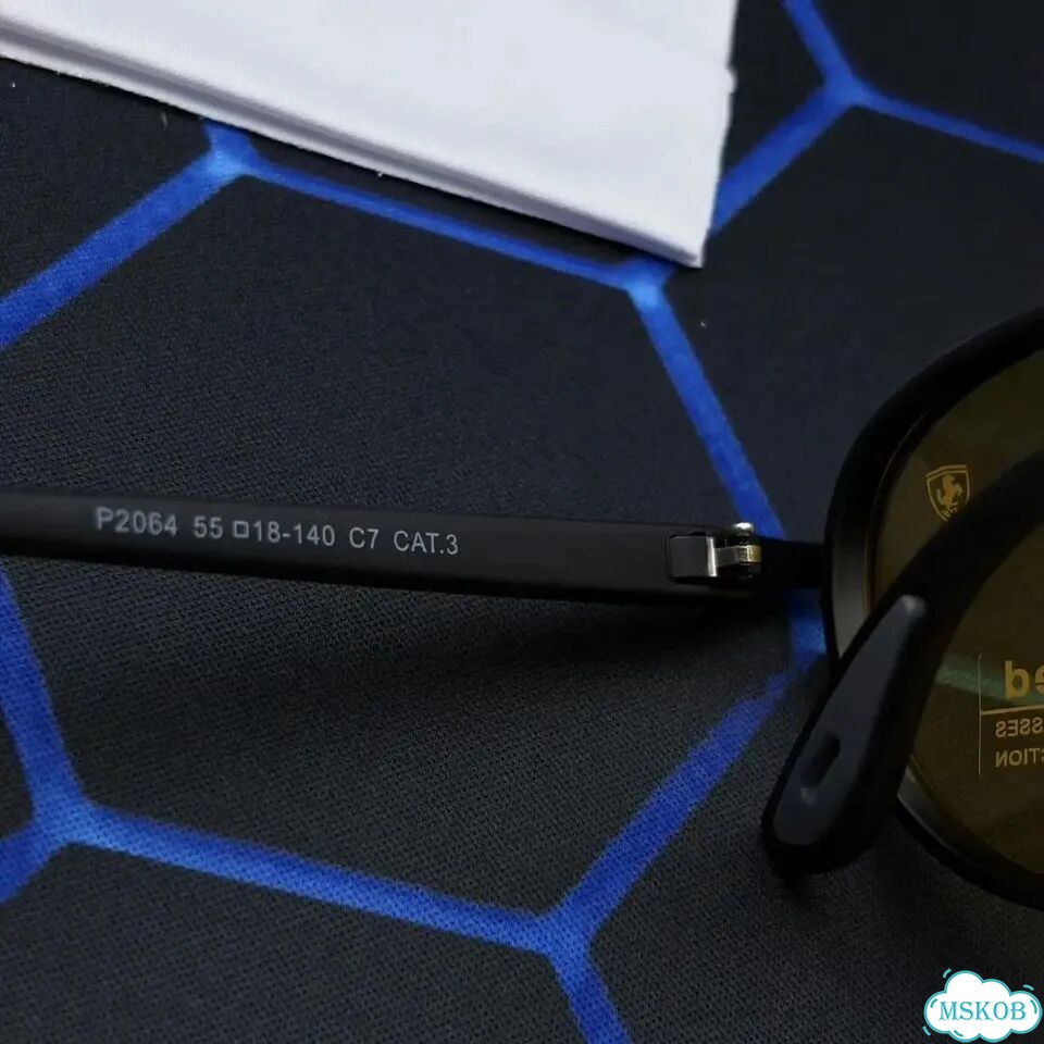 Очки Ray-Ban Ferrari круглые желтые UV400 фото 7