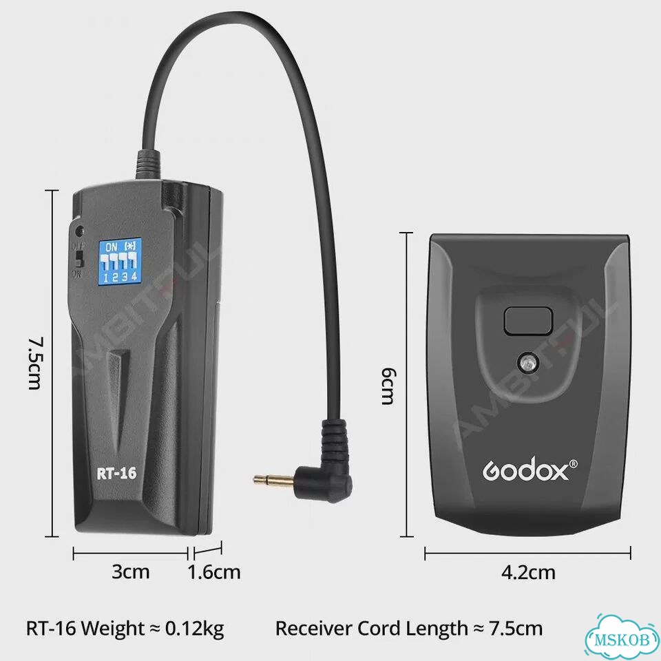 Godox Rt-16 Триггер для вспышки для Canon Nikon Pentax RT-16 Receiver фото 3
