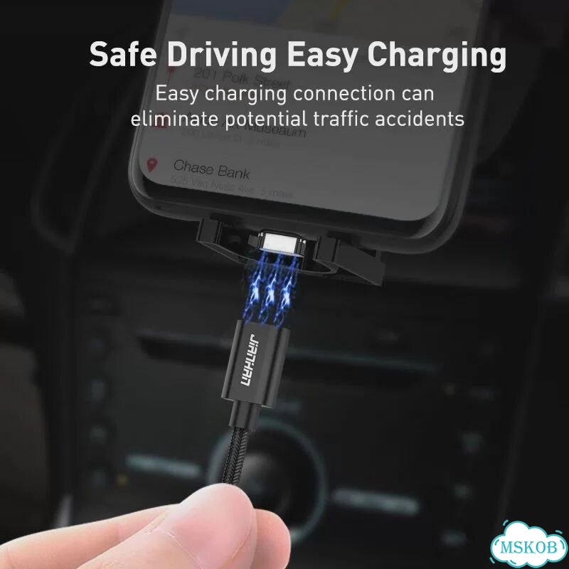 Магнитный кабель JianHan с разъемами USB Type-C для Xiaomi, LG, Samsung, Розовый, 1 м, Pink 3 in 1 фото 3
