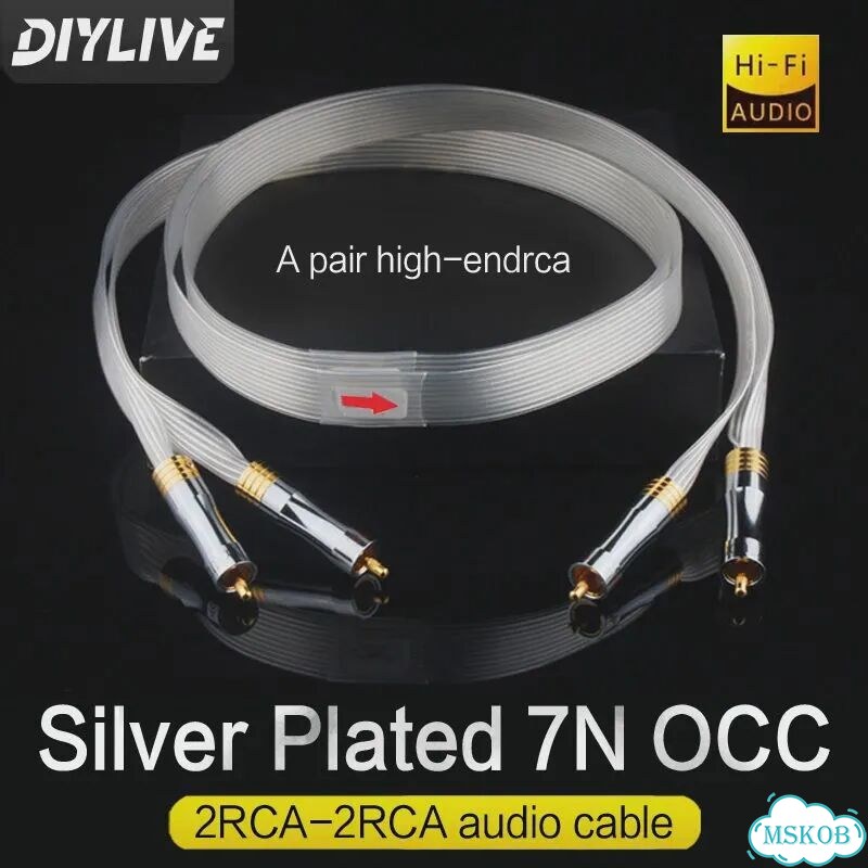 Diylive Music Ribbon 2RCA-2RCA, 0.75 м, белый фото 2