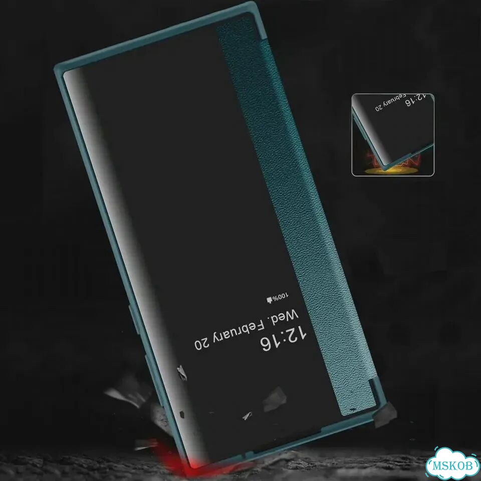 Черный кожаный чехол для Samsung Galaxy S23 Ultra фото 5