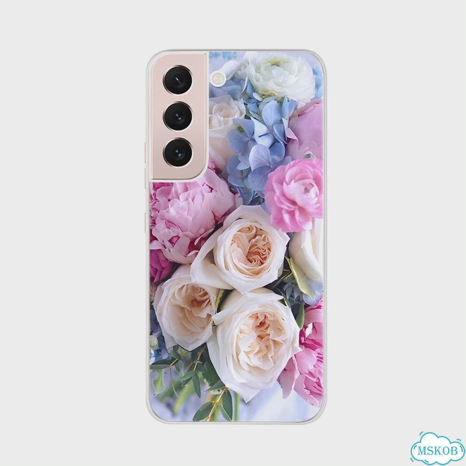 Чехол для телефона с красивым цветком для Samsung Galaxy S22 Pro S 22, Ультратонкий чехол с милым ко фото 1