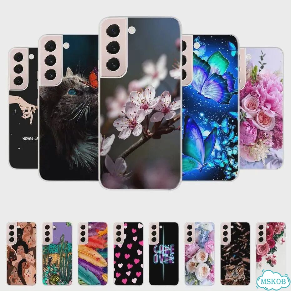 Чехол для телефона с красивым цветком для Samsung Galaxy S22 Pro S 22, Ультратонкий чехол с милым ко фото 2