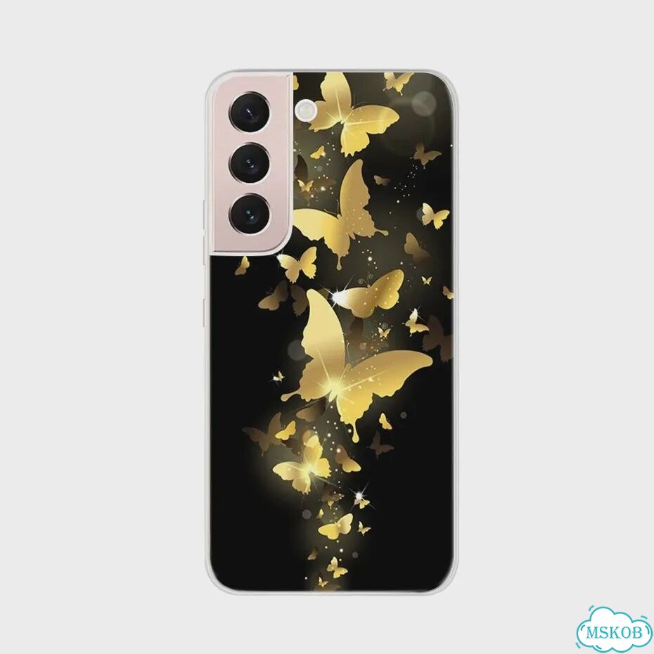 Чехол для телефона с красивым цветком для Samsung Galaxy S22 Pro S 22, Ультратонкий чехол с милым ко фото 4