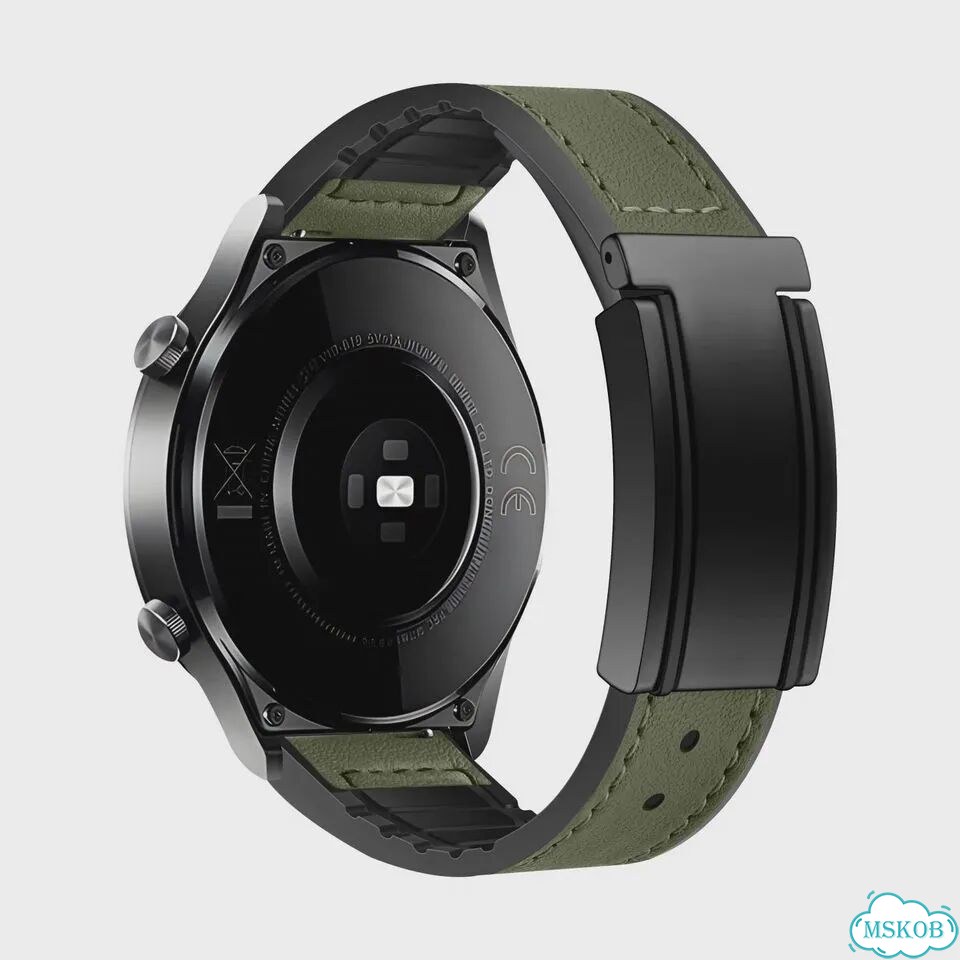 Кожано-силиконовый ремешок для Xiaomi Watch S3 eoenkk Xiaomi S1 Active, Коричневый, Dark brown фото 4