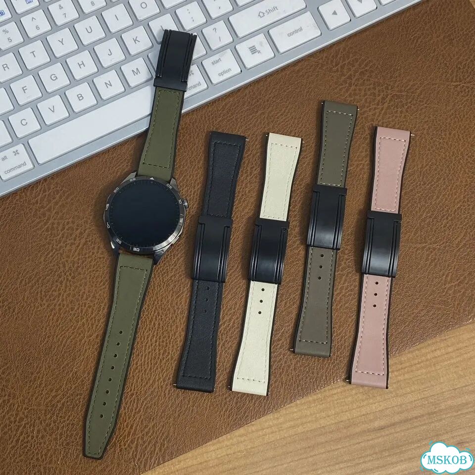 Кожано-силиконовый ремешок для Xiaomi Watch S3 eoenkk Xiaomi S1 Active, Коричневый, Dark brown фото 6