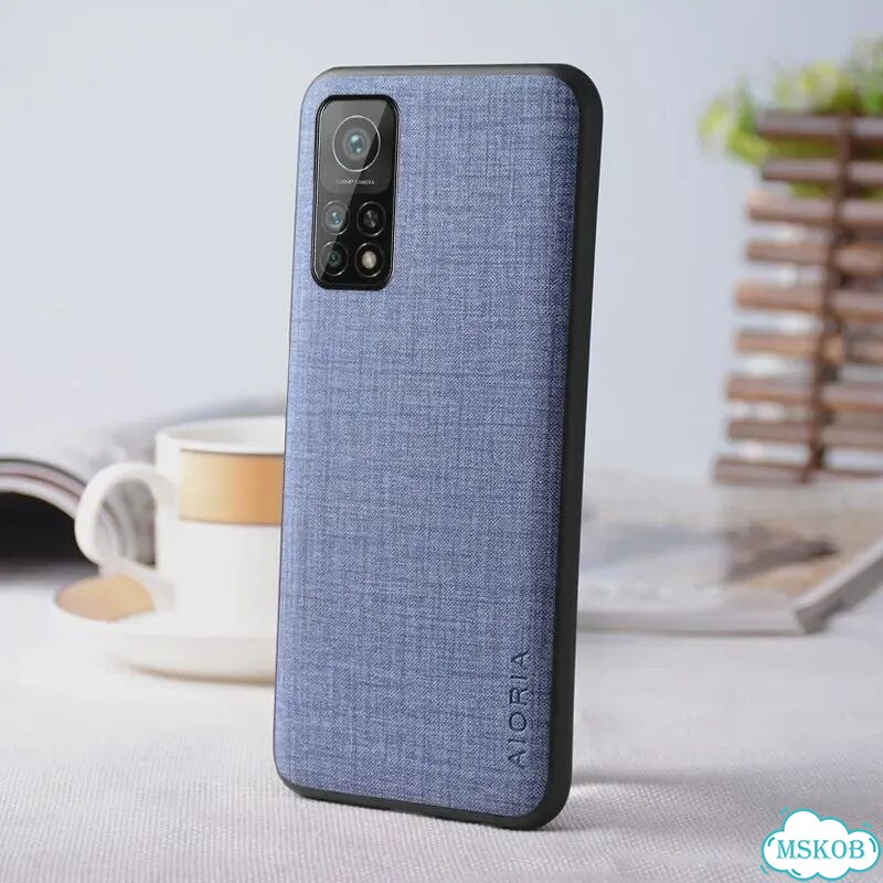 Чехол для Xiaomi Mi 10T Pro Lite, чехол с текстильной текстурой из Темно-синий, Blue, Mi 10T фото 1