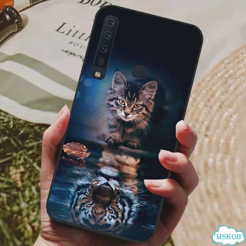 Для Samsung A9 2018, силиконовый чехол, черный милый мультяшный чехол для Samsung Galaxy A9 A7 2018 фото 4