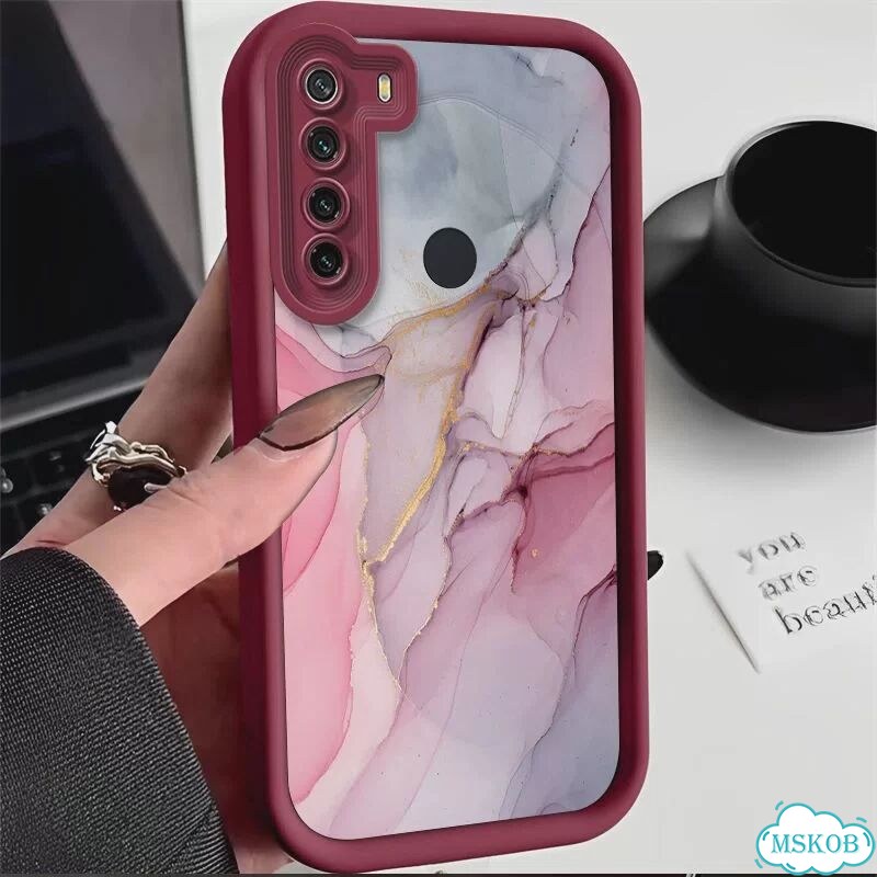 Розовый мраморный чехол Redmi Note 7 фото 1