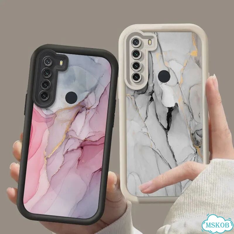Розовый мраморный чехол Redmi Note 7 фото 2