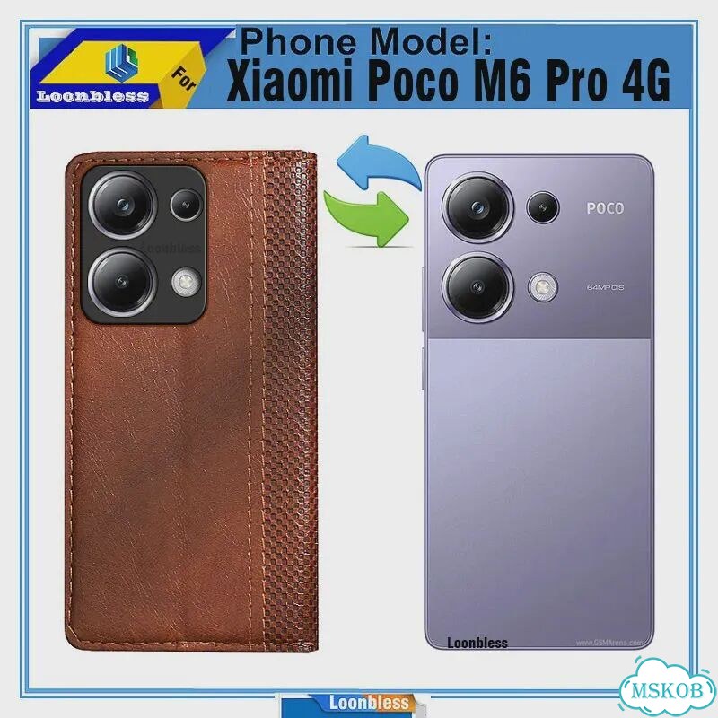 Красный чехол-книжка для Xiaomi Poco M6 Pro фото 7