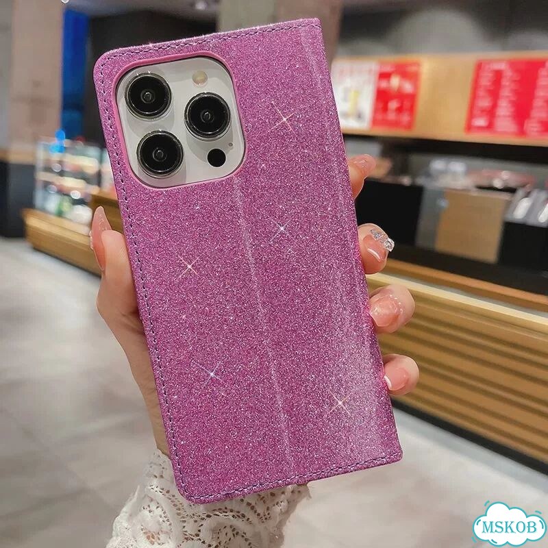 Блестящий кожаный чехол для iPhone 17 Pro Max Air 16 E 15 Plus 14 Розовый, фиолетовый, For iPhone 16 фото 4