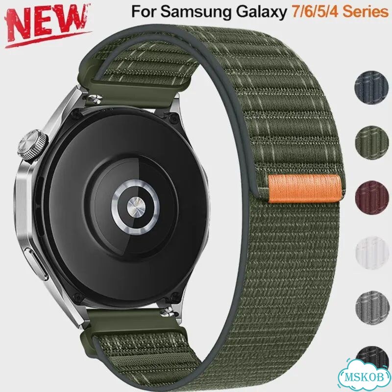 Ремешок для Samsung Galaxy Watch, нейлоновый, AGreen фото 2
