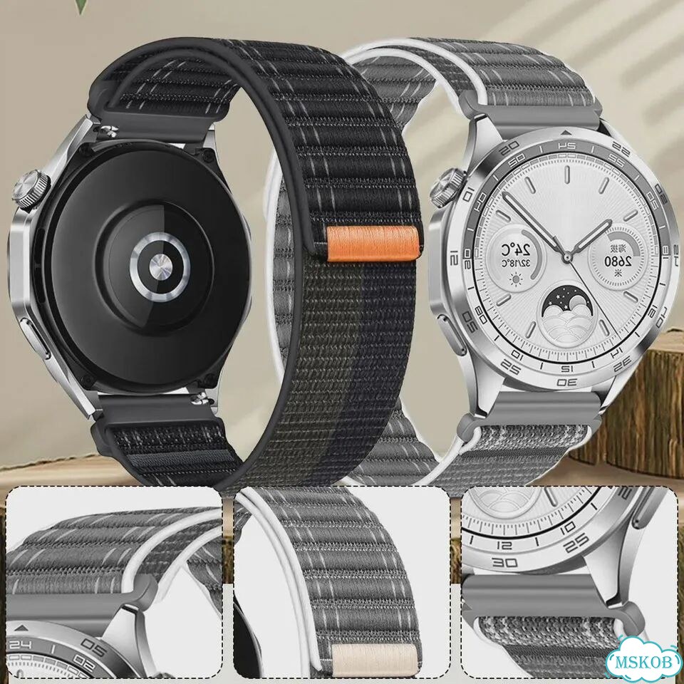 Ремешок для Samsung Galaxy Watch, нейлоновый, AGreen фото 3