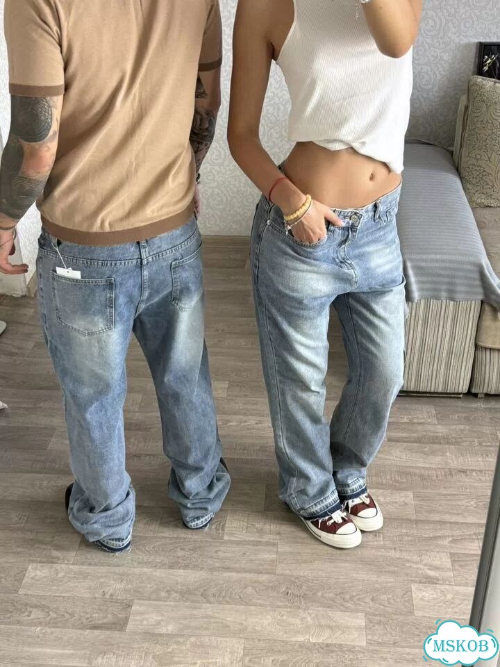Джинсы широкие клеш zara flared type jeans голубые фото 1