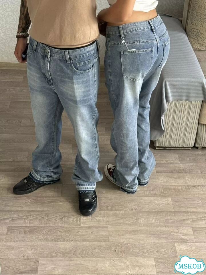 Джинсы широкие клеш zara flared type jeans голубые фото 3