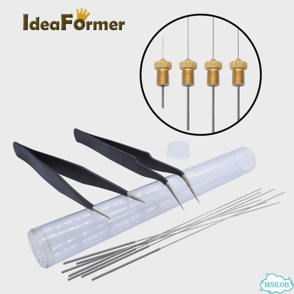 Набор насадок для чистки сопел IdeaFormer 0.2/0.3/0.4/0.5 мм Set 2 фото 1