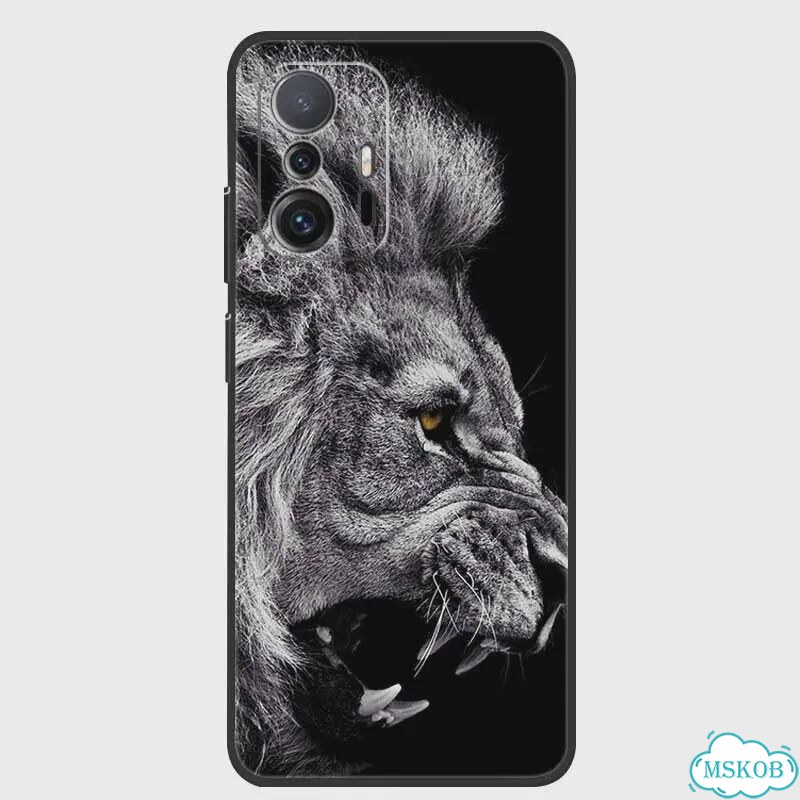 Для Xiaomi 11T Pro чехол животные защитный мягкий силиконовый Черный, G08.CH.443, For Xiaomi 11T Pro фото 6